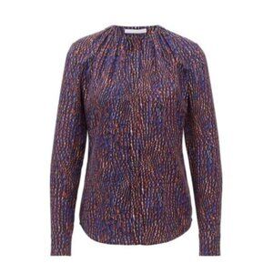 BOSS Crocodile-print Women's Silk Blouse Size EU 34